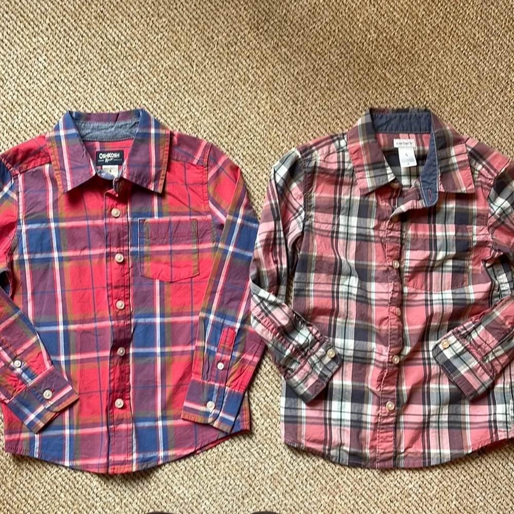 2 - Carters & Oshkosh button down collar shirts